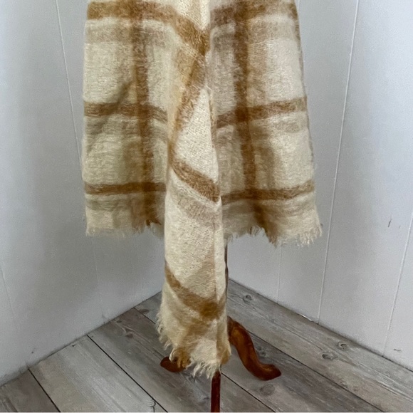 Vintage Donegal Design Irish Hand Woven Plaid Mohair Wool Full Midi Skirt - Picture 4 of 10